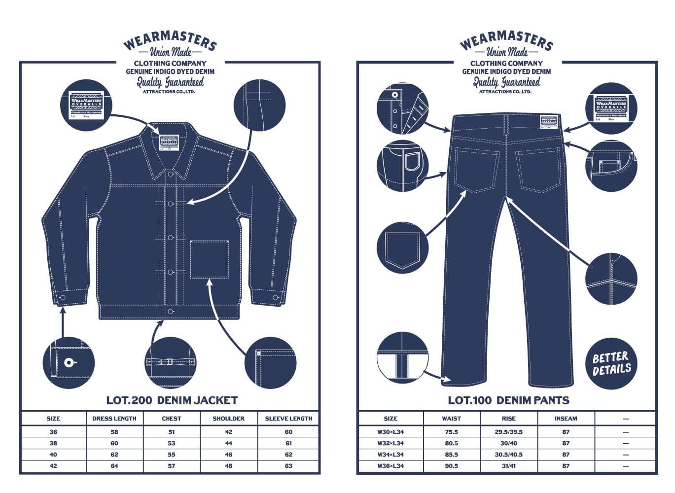WAER MASTERS by Attractions Lot.100 DENIM PANTS - rocket57