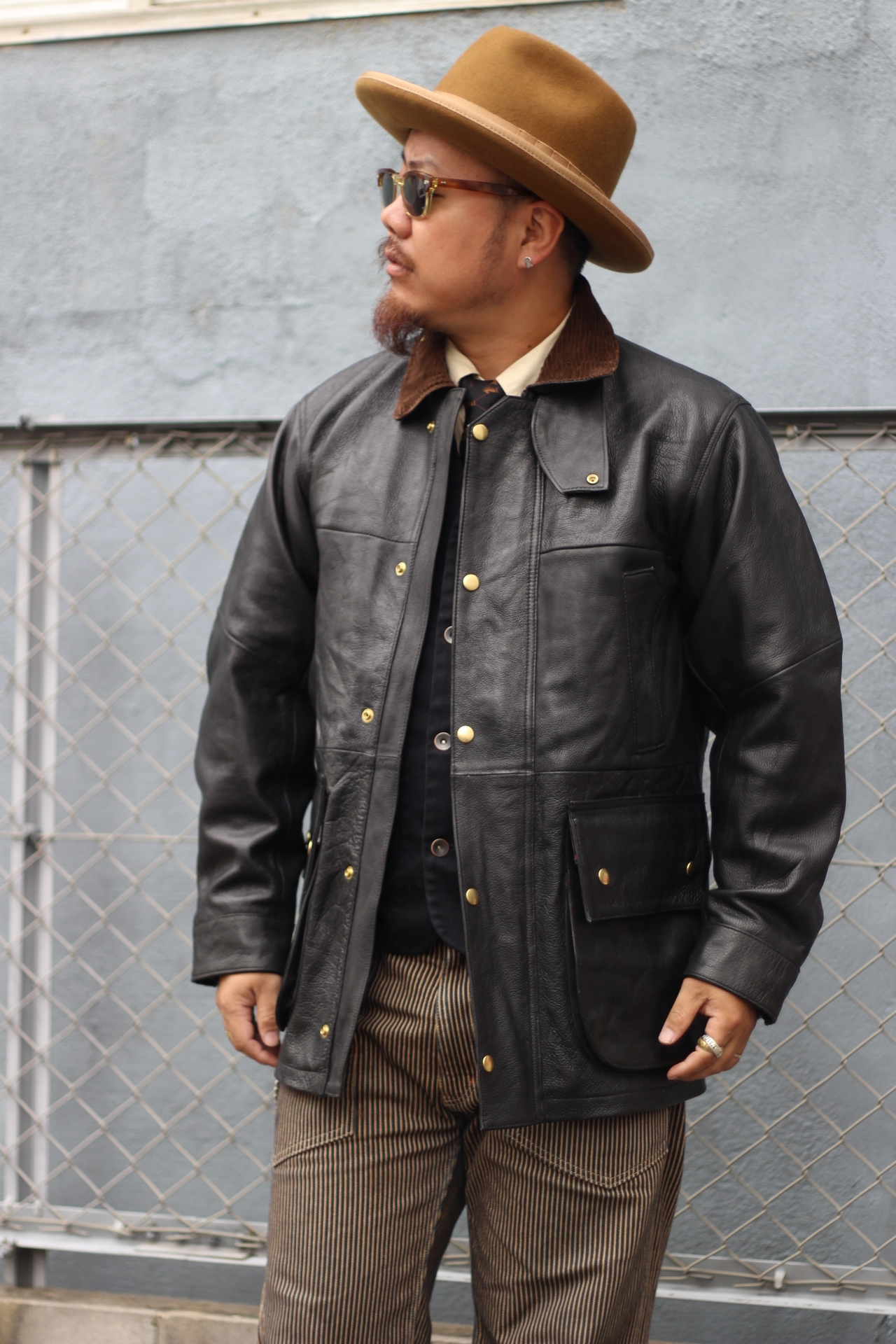 ジャケット・アウター AT-DIRTY LOGGER VINTAGE LEATHER COAT AT-DIRTY LOGGER VINTAGE LEATHER COAT 美品
