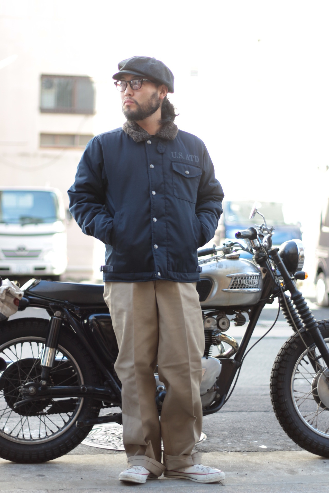 新品 AT DIRTY デッキジャケット ライダースジャケット モーターサイクル 新品 AT DIRTY デッキジャケット ライダースジャケット モーター