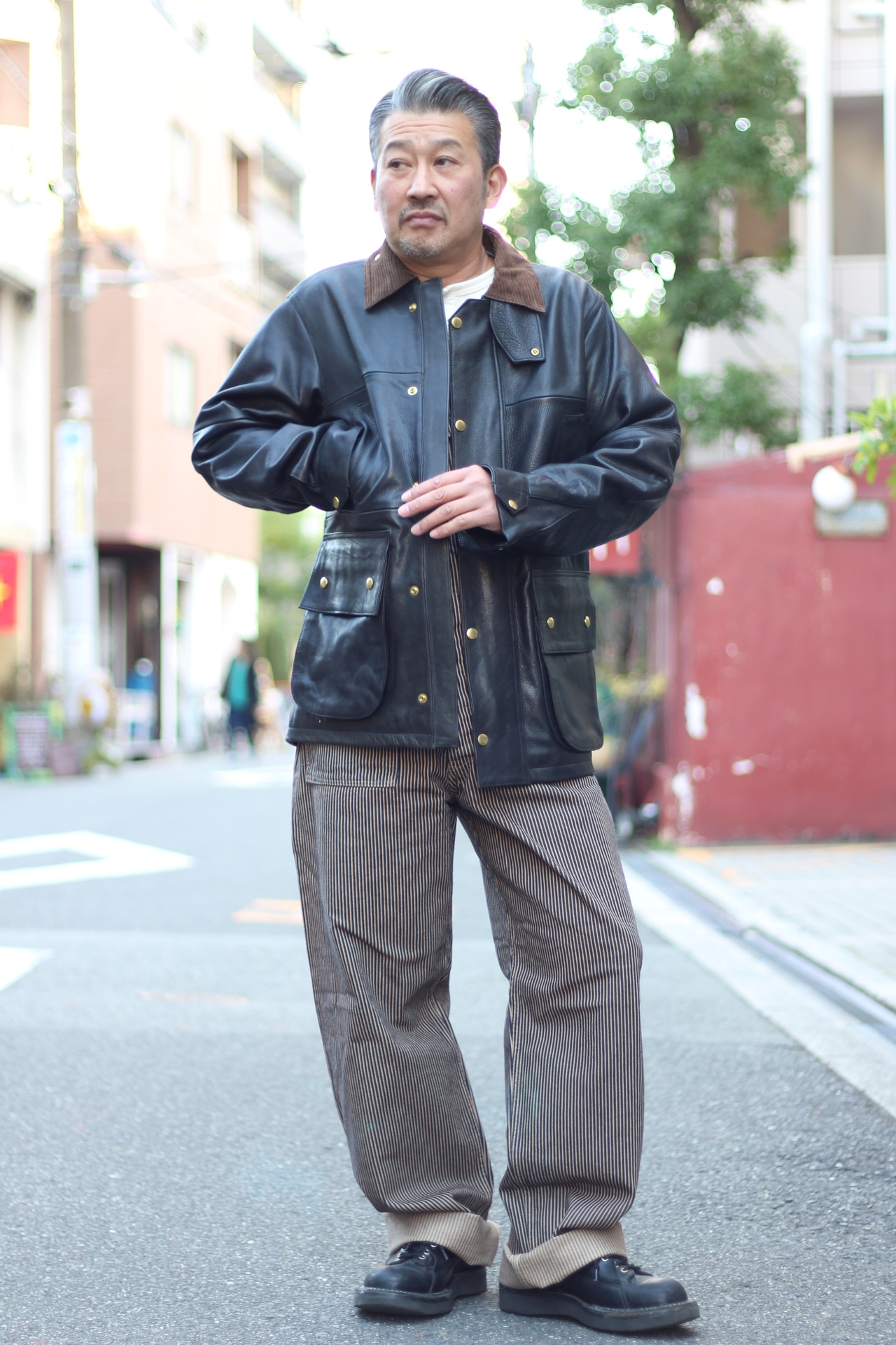 AT-DIRTY LOGGER VINTAGE LEATHER COAT変更いたしました - レザー